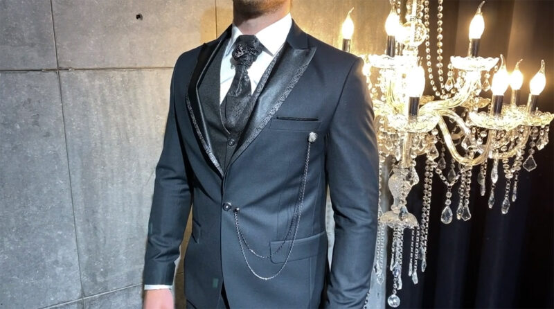 costume de mariage roma gris anthracite