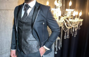 costume de mariage roma gris anthracite